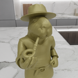 HighQuality4.png 3D Cute Capybara with Pipe Figure with 3D Stl Files & 3D Printing, Capybara Art, 3D Figure Print, Capybara Gift, 3D Printed, Capybara Print