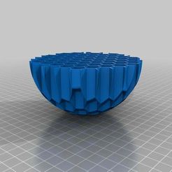 Honeysphere_Half.jpg Download free STL file Flatbottom Honeysphere • Template to 3D print, JamieLaing