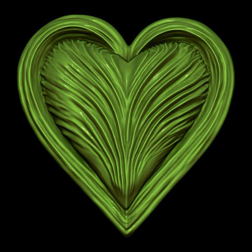 Fantasy-Heart-12.jpg Fantasy Heart Relief STL file for 3d printing or CNC Free 3D print model