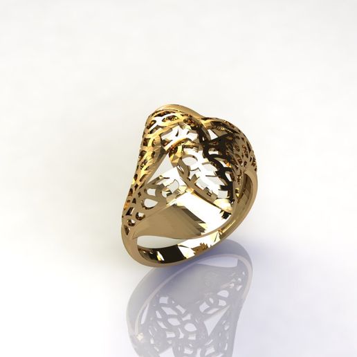 WOMEN PLAIN RING GROUP FTS READY STL 3D PRINT MODEL 3D model