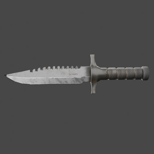 Military Style Tactical Knife – 3D Printable STL for Cosplay & Display