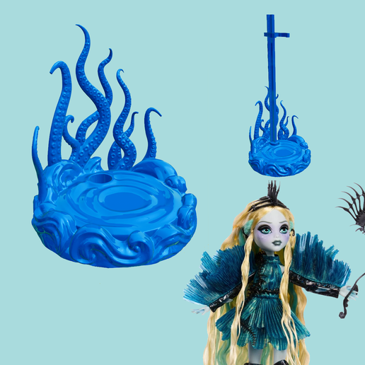 Monster High Lagoona Blue SDCC Ghouls Rule Stand
