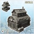 1-PREM.jpg Steampunk building with exterior pipes and rounded roof (2) - Future Sci-Fi SF Post apocalyptic Tabletop Scifi Wargaming Planetary exploration RPG Terrain