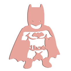 model.png Chibi Batman decoración del hogar arte de la pared no.2