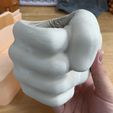 hand-Plant-pot-with-drainage-use-3D-print-mold-3.jpg 3D print mold hand Plant pot with drainage