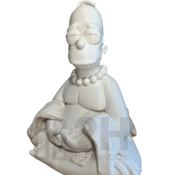 Buda_Blanco_2H_1.png Free STL file Homero Buda Los simpsons - Homer Buddha The Simpsons・3D printing model to download