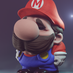 test.png Fichier OBJ Mario stylisé・Modèle pour impression 3D à télécharger