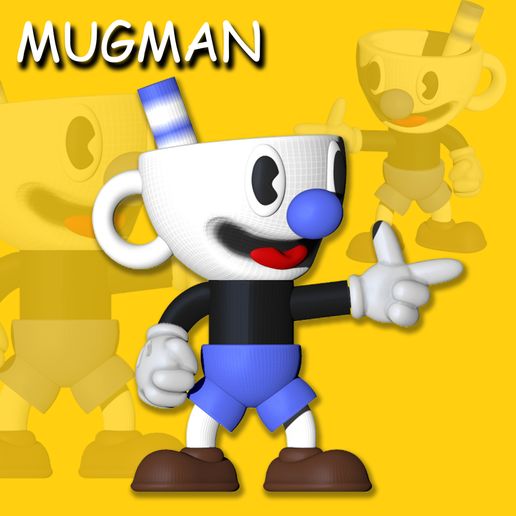 MUG2.jpg Download STL file MUGMAN - CUPHEAD'S BROTHER • 3D print design, OsvaldoFilho