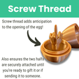 Middle-Finger-Up-Yours-Easter-Egg-Surprise-STL-Threaded-Egg.png Middle Finger Up Yours Easter Egg STL File - 3 Sizes - Prank Gift