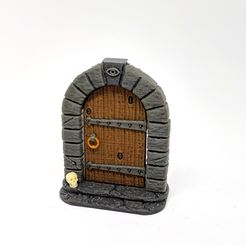 Robagon_StoneDoor-SlideOut_PrintedClosed.jpg Archivo STL Puerta de la mazmorra de piedra - Multimaterial・Modelo imprimible en 3D para descargar
