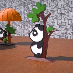 panda-debout.jpg Archivo STL árbol de pie del panda・Plan de impresión en 3D para descargar