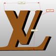 STL file Louis Vuitton logo 🎭・3D print design to download・Cults