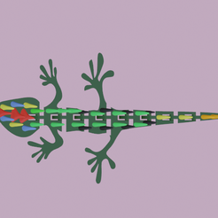 lagartija-fondo.png Archivo STL jointed lizard・Modelo para descargar y imprimir en 3D