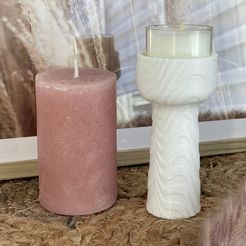 Unbenannt.jpg STL file Candle Holder "Wave Design" Modern Design 2023 just scale it 😊・3D print model to download