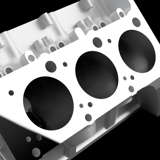 🚗 v6 engine block・ STL File for 3D printing・Cults