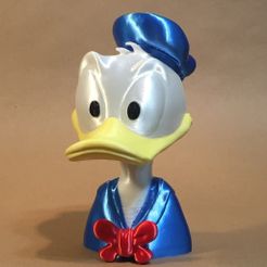 IMG_7358.JPG 3D-Datei Donald Duck Zweifarbig kostenlos・Vorlage für 3D-Drucker zum herunterladen