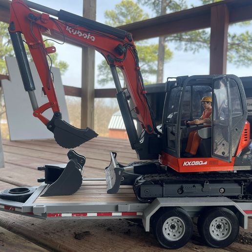 🚐 1/14 RC Mini Excavator/Bagger KX 080-4・ STL File for 3D