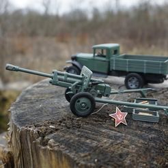DSC08306.jpg 3D file Soviet WWII 76mm field cannon ZiS-3 for cap gun ammo・3D print object to download, waltwil778