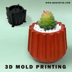 WWW.MEGART3D.COM STL file Minimalist planter pot・3D printer design to download