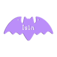 Isla.stl UK PERSONALIZED BAT DECORATION FOR TOP 3000 UK FIRST NAMES