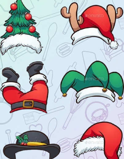 Christmas Funny Hats Cookie Cutter