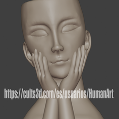 1.png STL file FLOWERPOT WOMAN FACE VERSION 2・3D printer model to download
