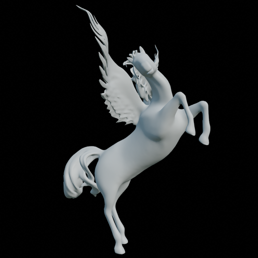 Flying Pegasus Horse Statue