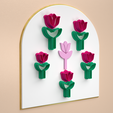Presentacion-etsy-izquierda.png Цифровой .STL резак для полимерной глины красивый цветок тюльпана *5 Размер 3 Версия Вырезать/Весна Лето/Файл для использования в 3D принтере