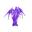 AngelicDemonStatue.stl Winged Angelic Demon Statue