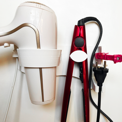 Soporte-secador-1_.png STL file Hair dryer - Straightener support・Model to download and 3D print