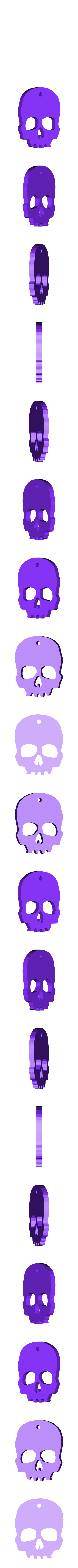 Key_Fob_Brass_Skull.stl Porte-clés "Brass Skull" cnc/jet d'eau