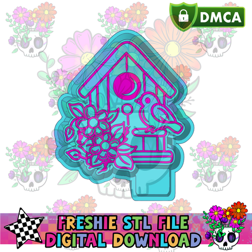 Spring Birdhouse STL Freshie Housing