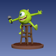 2.png mike wazowski on the chair scene from monsters inc.  diorama
