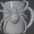 renkSIZ.png 3D Printable Black Widow Spider Mug - Gothic & Horror Cup STL obj
