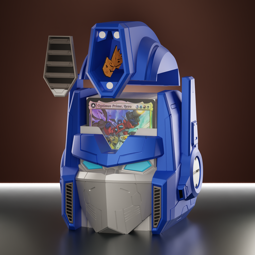 MTG Megabots DECK BOX COMPATIBLE WITH COMMANDER DECKS: Optimus Prime  #078 3D File for 3D printingCults