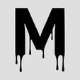 M.jpg Spooky Blood Dripping Halloween Letter Set (3D Models and Source SVGs)