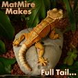 Painted-0222-copy.jpg Crested Gecko Articulated Toy, Print-In-Place Body, Snap-Fit Head, Cute Flexi