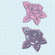 rose-leaves-cutter.png Cookie cutter, Polymer Clay Cutter Flowers Roses Set of 3