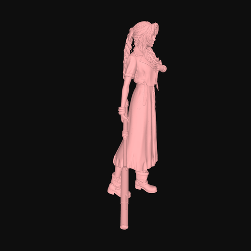 aerith simple pink dress Final Fantasy VII Remake FF7 Aerith Gainsborough Pink Cosplay Costume   Gcosplay