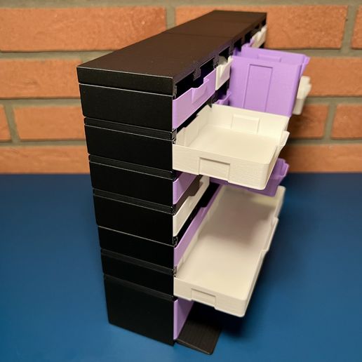 Fast-print modular storage drawer system