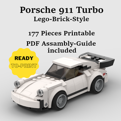 1.png Fichier 3D Brique de style Lego Porsche 911 Turbo・Objet pour impression 3D à télécharger
