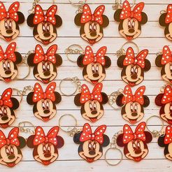 STL file Minnie Mouse keychain・3D printer design to download・Cults