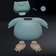 2_SCB_Clay_3_.jpg Snorlax Piggy Bank Low-Poly
