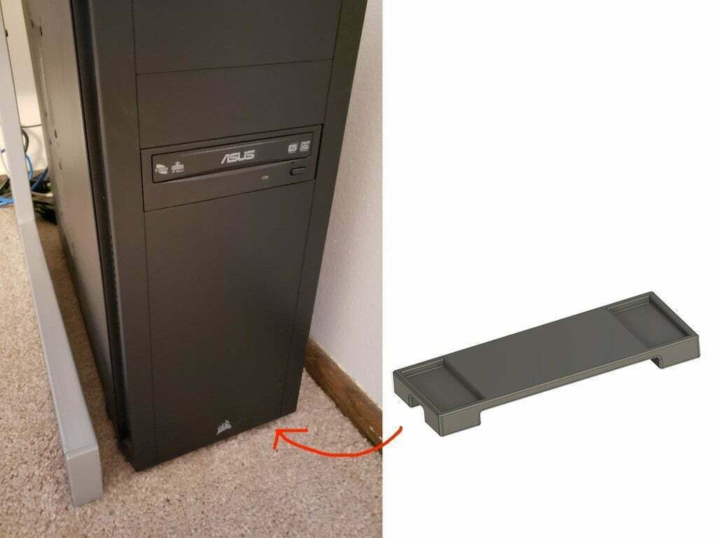 Pc Carpet Riser Download free STL file Desktop Computer Riser/Stand for Rugs • 3D ...