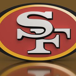 49.jpg Archivo STL Lámpara San Francisco 49ers・Objeto imprimible en 3D para descargar
