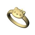 Hello-kitty-ring-size5to10-05.jpg Hello kitty band US sizes 5to10 3D print model