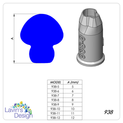 938-5-12.png Fichier STL COUPEUR DE MICRO PÂTE POLYMÈRE / 8 TAILLES / FORME CHAMPIGNON / LED938・Objet pour impression 3D à télécharger