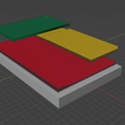 Benin_Modell_2.png 3D Benin Madagascar flag with frame 4-piece
