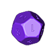Dodecahedron Dice.STL 12 Sided Dice (Dodecahedron)