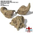 BONE KNEE/ELBOW PADS COMPATIBLE WITH MANY ACTION FIGURE SCALES RBL3D ORIGINAL DESIGN FOR SALE NON COMMERCIAL USE Bone Knee/Elbow Pads pack 1 (Motu Compatible)